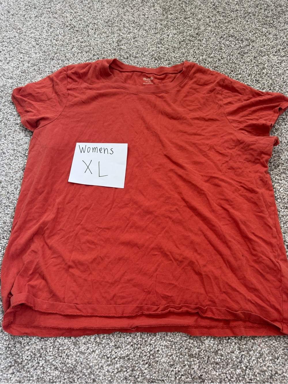 Madewell Women's Short-Sleeve Crewneck Tee in Rust